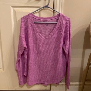 AE SOFT AND SEXY PLUSH LIGHT WEIGHT V-NECK SWEATER